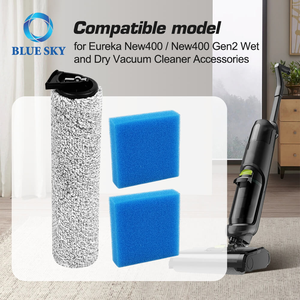 Brush Roll and Filter Replacement for Eureka New400 Vacuum Cleaner Eureka New400 掃除機のブラシ ロールとフィルターの