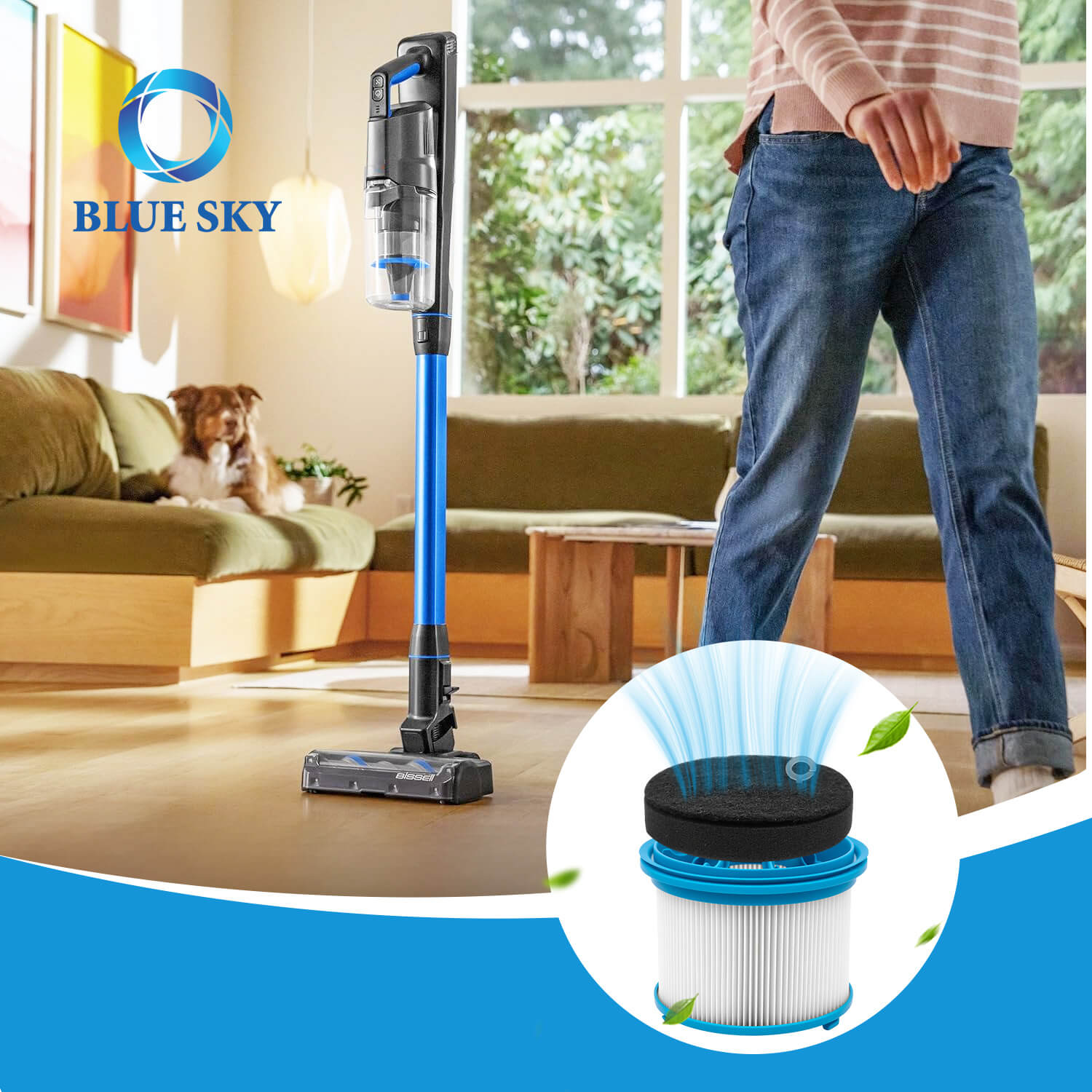 1646969 1646970 HEPA & フォームパッド交換フィルター Bissell PowerClean FurGuard 280W & FurFinder 200W モデル 4039 / 4052 掃除機用