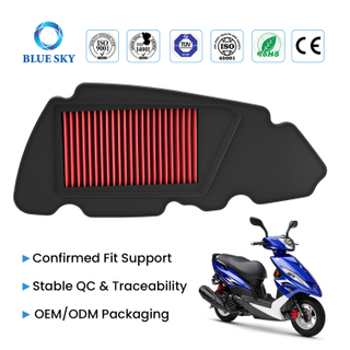再利用可能な高流量オートバイエアフィルター A417 ヤマハ RSZ 100cc インテーククリーナー交換カスタマイズ可能