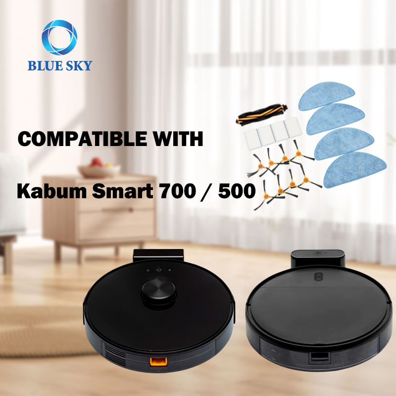 掃除ロボットアクセサリーキットメインローラーサイドブラシHEPAフィルターモップクロスKabum Smart 700 / 500ロボット掃除機用