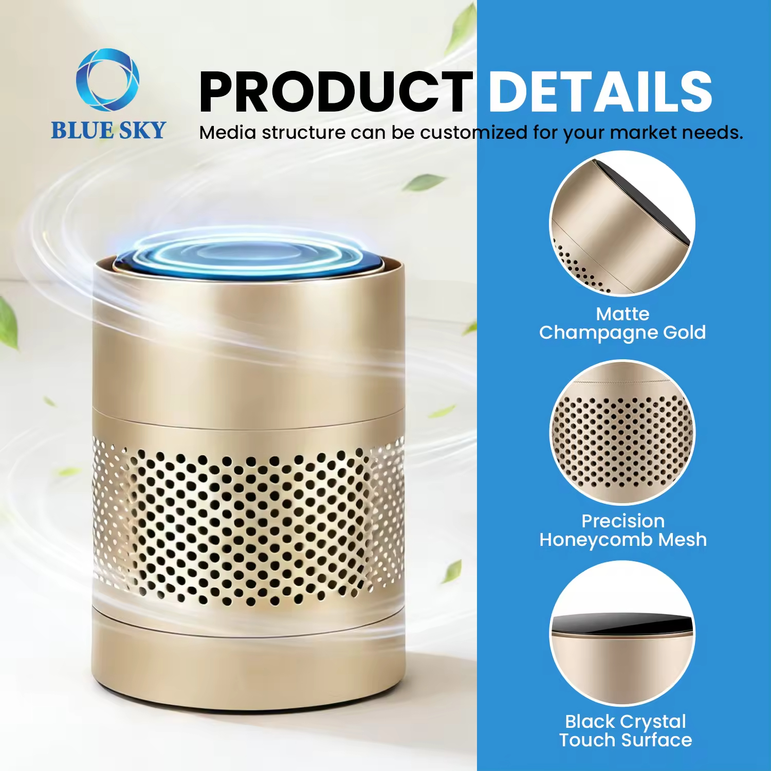 家庭用・オフィス用UV-C空気清浄機 - 除菌機能付きHEPA空気清浄機