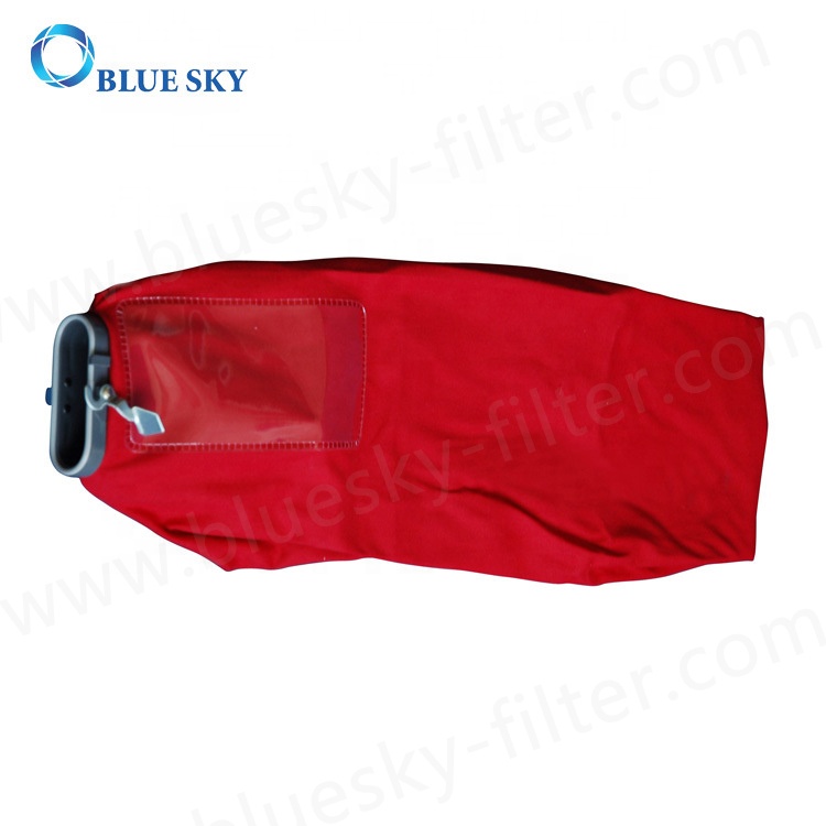 Sanitaire SC600掃除機用ジッパー付き赤い布製ダストバッグ