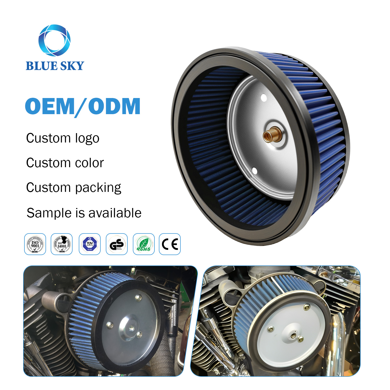 Harley Davidson Flhtcse2オートバイのエアフィルター||高品質で迅速な配達のための中国のサプライヤー