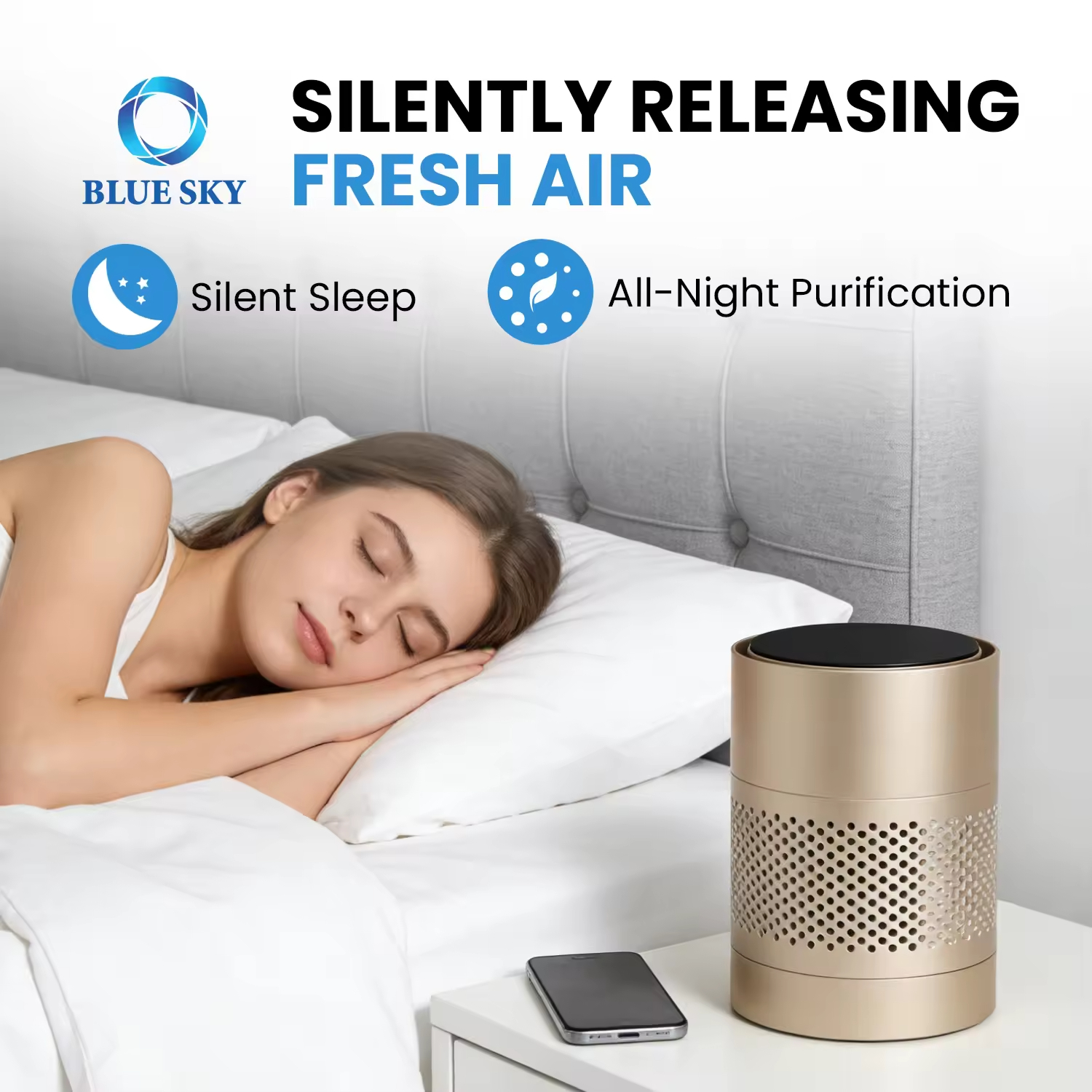 家庭用・オフィス用UV-C空気清浄機 - 除菌機能付きHEPA空気清浄機