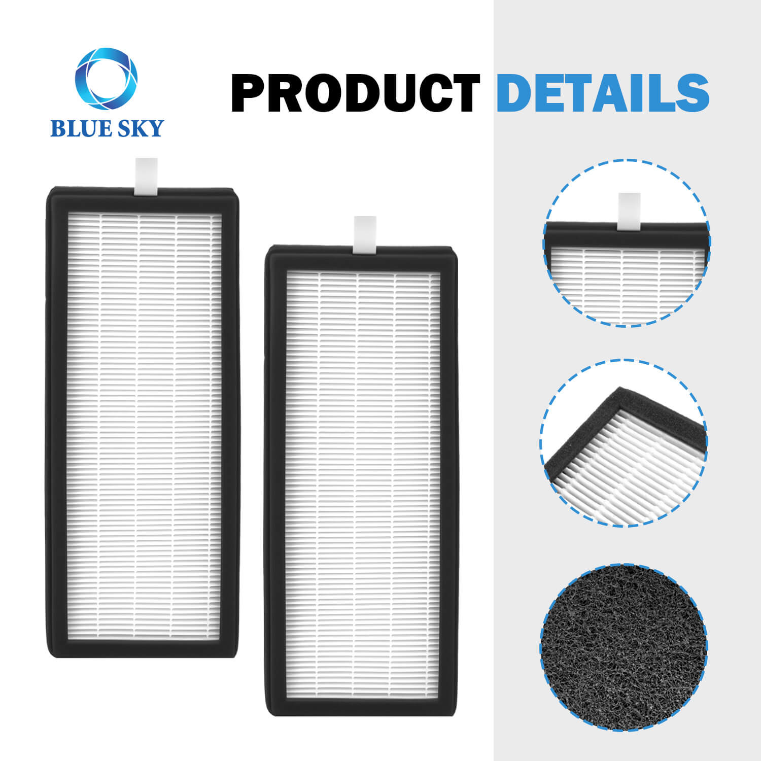 VEVA 8000 Elite Pro Air PurifierのOEM HEPAフィルターカートリッジ| H13真のHEPA交換| 99.97％ダスト花粉PM2.5除去