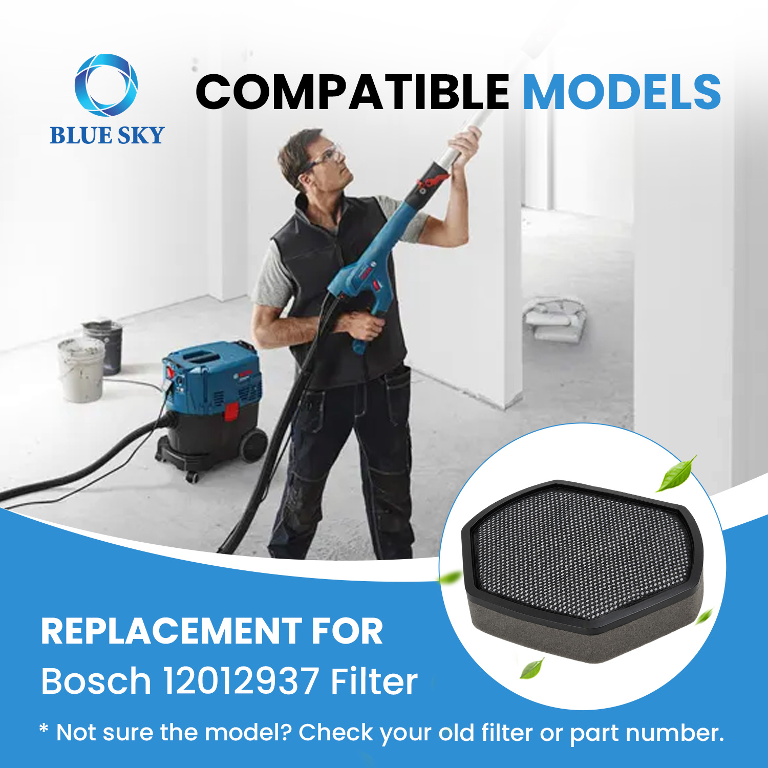 12012937 洗えるフォームモーター保護フィルター Boschs 掃除機に適合カスタマイズ可能
