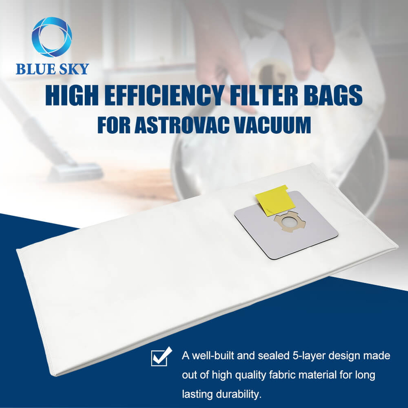 HPB2H / HPB2HPK 5 ‑ fly HEPAフィルターバッグ - Astrovac、Vacumaid、Valet Central真空システムと互換性
