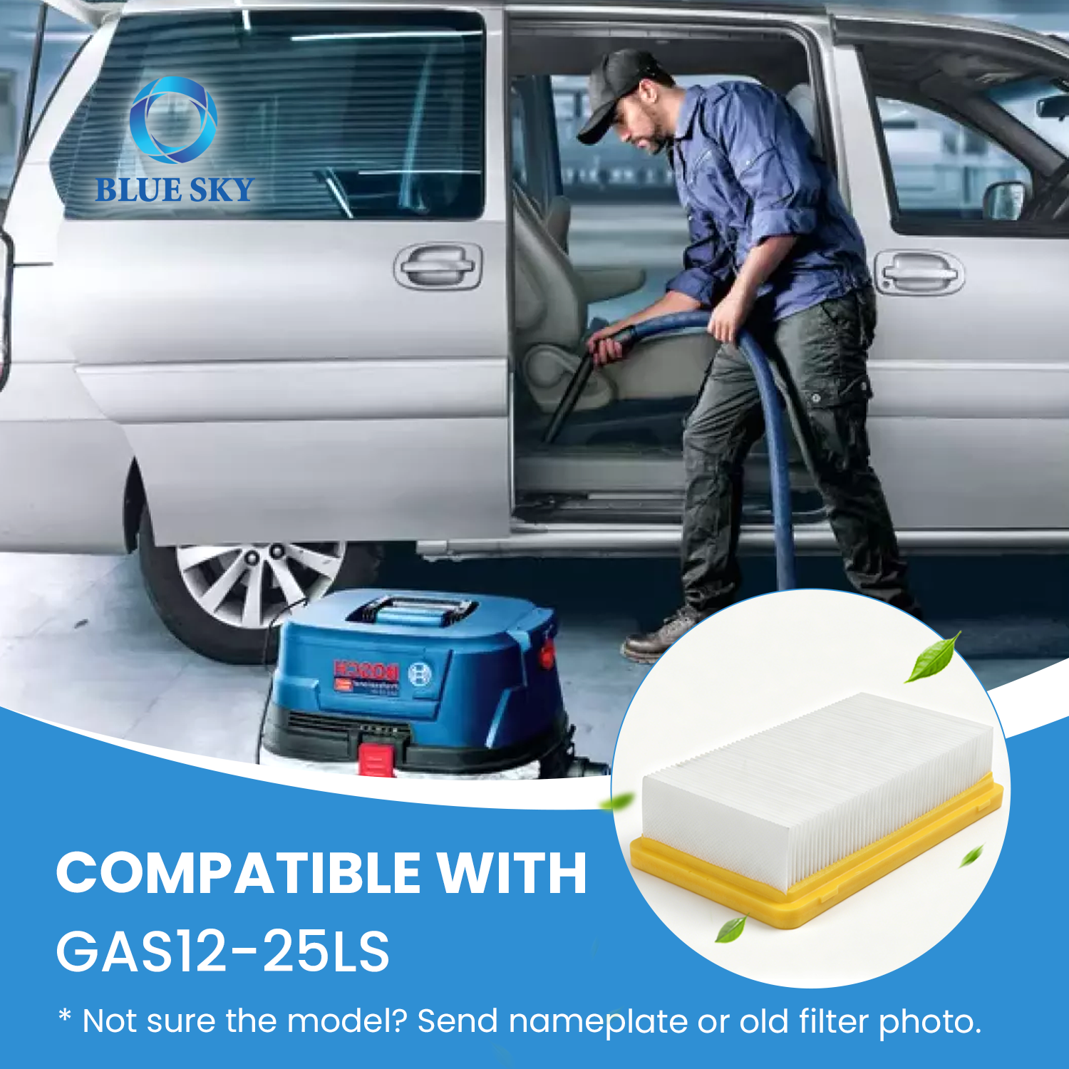 フラットプリーツフィルター交換用 2608001245 Boschs GAS 12-25 LS に適合