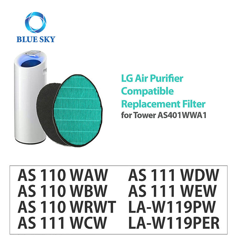 AS110 AS111 W119 交換用 True HEPA フィルター PFSWEC01 LG 空気清浄機 WAW AS110WBW 用 