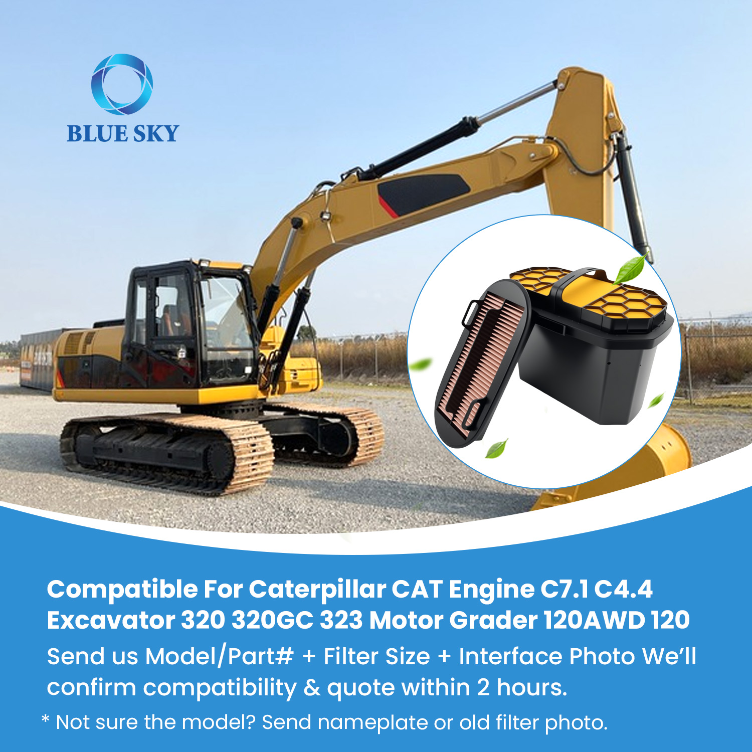 479-8989 479-8991 エンジンエアフィルター C7.1 C4.4 掘削機およびモーターグレーダーエンジン交換用