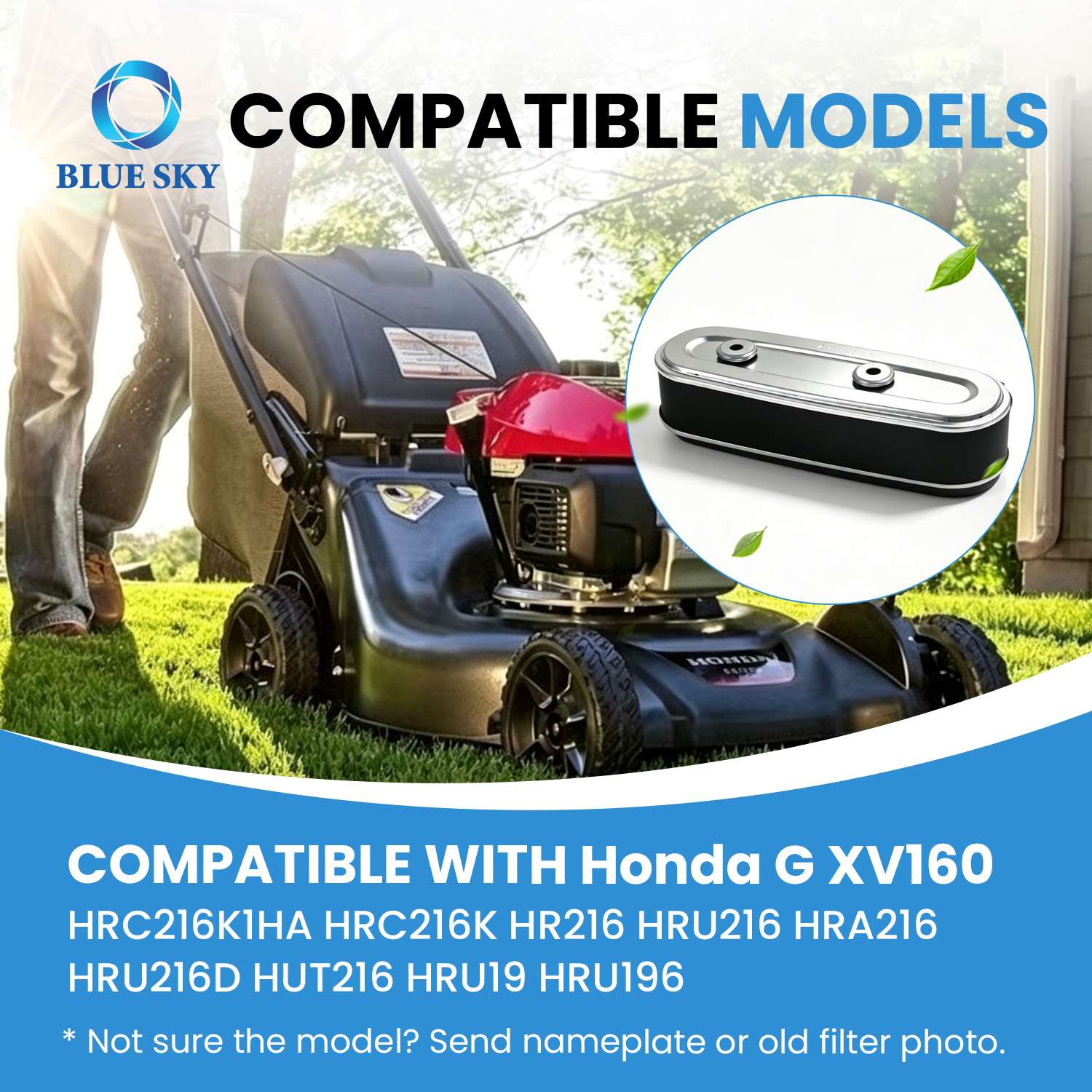 エアフィルター交換用ホンダ GXV160UH2 HRC216K3 芝刈り機エンジン、交換用 17210-Z1V-003 17211-ZE7-W03