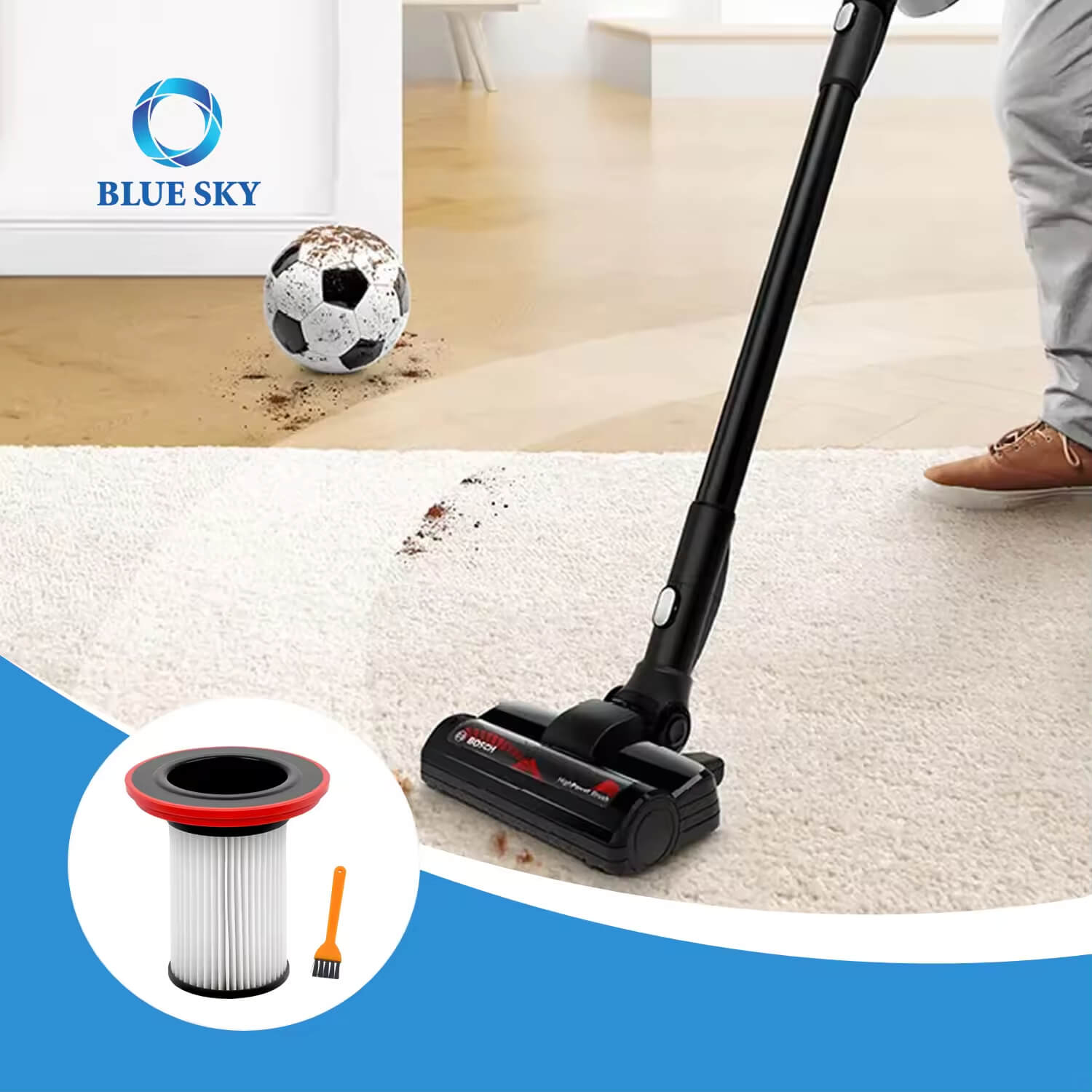 HEPA 交換フィルター Bosch Unlimited Gen2 シリーズ 8 掃除機 12036642 / 12023349