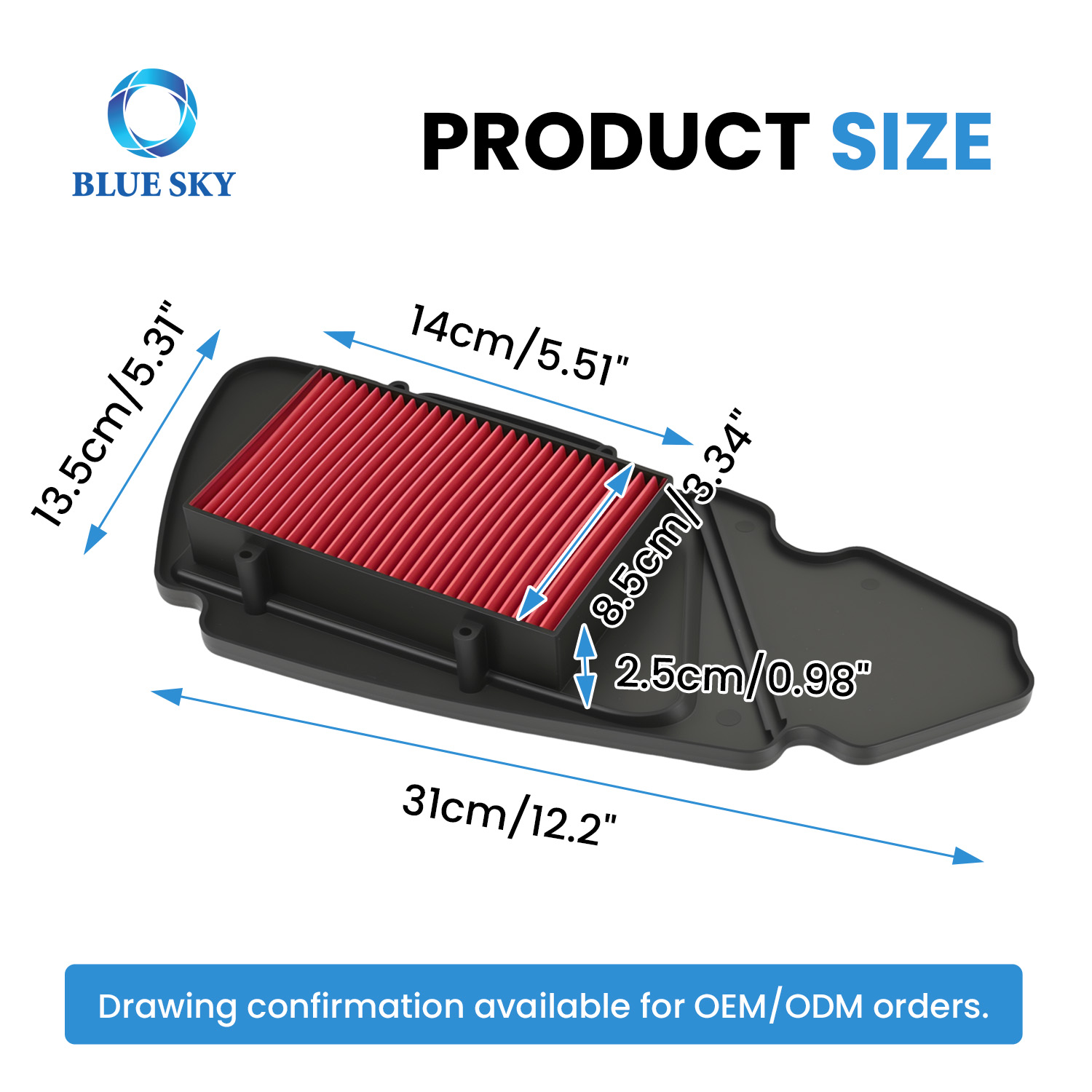 再利用可能な高流量オートバイエアフィルター A417 ヤマハ RSZ 100cc インテーククリーナー交換カスタマイズ可能