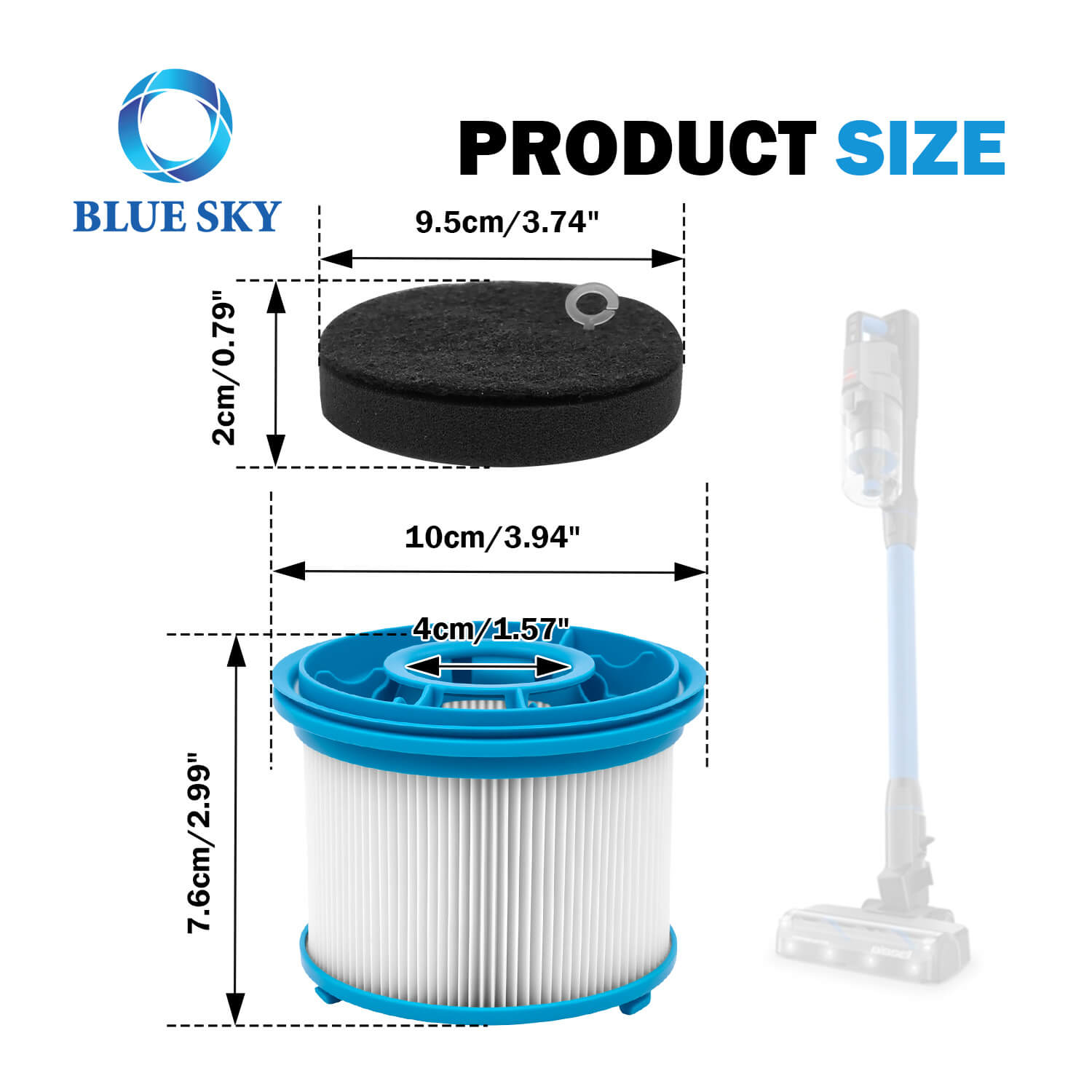 1646969 1646970 HEPA & フォームパッド交換フィルター Bissell PowerClean FurGuard 280W & FurFinder 200W モデル 4039 / 4052 掃除機用